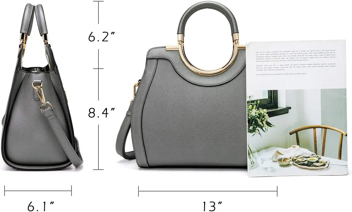 LJOSEIND Women’s Handbags Designer Purses Satchel Totes Structured Shoulder Bags
