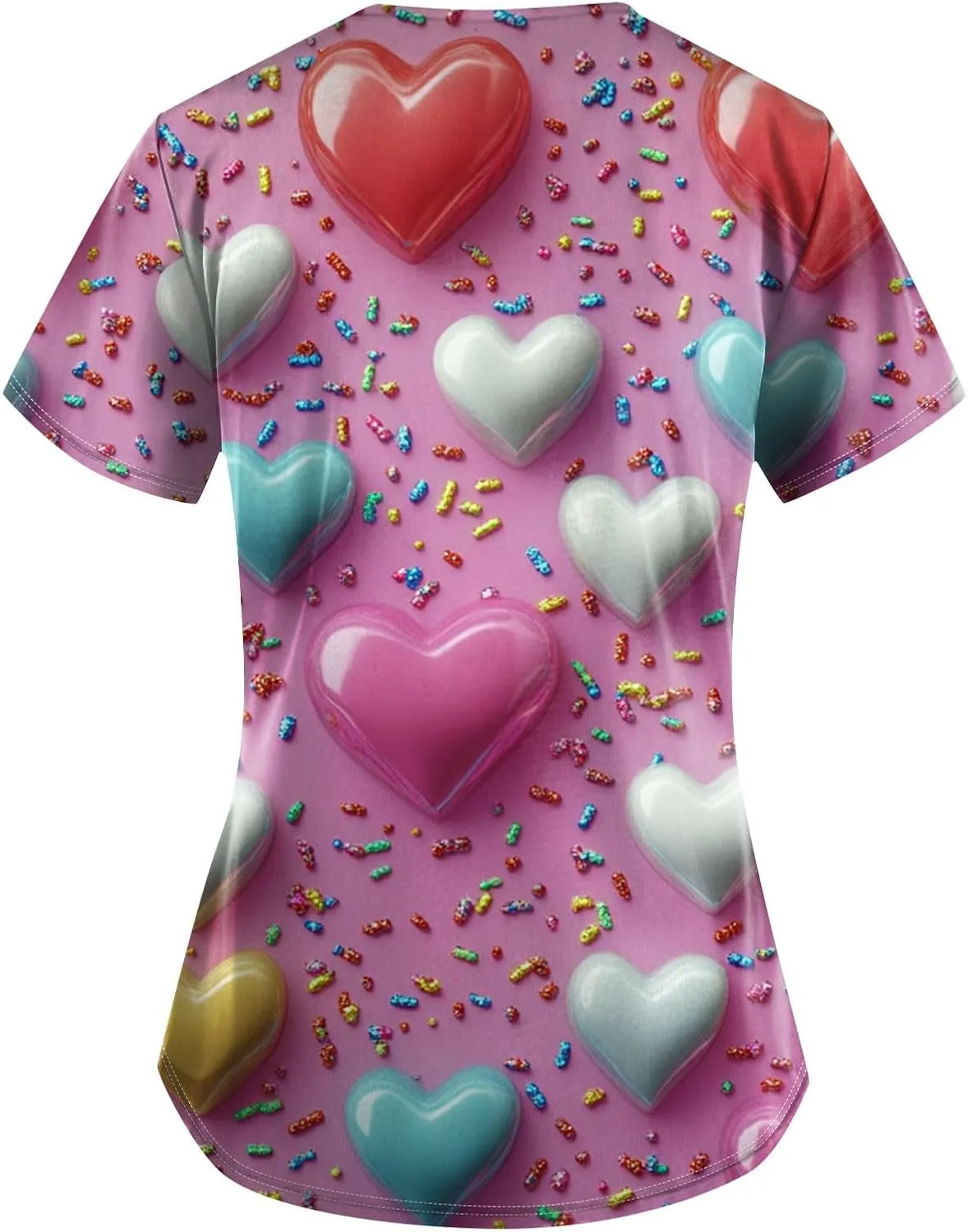 Medical Scrub Tops for Women - Soft Stretch V-Neck Top Scrubs with Pockets - Valentines Gift for Women 2025