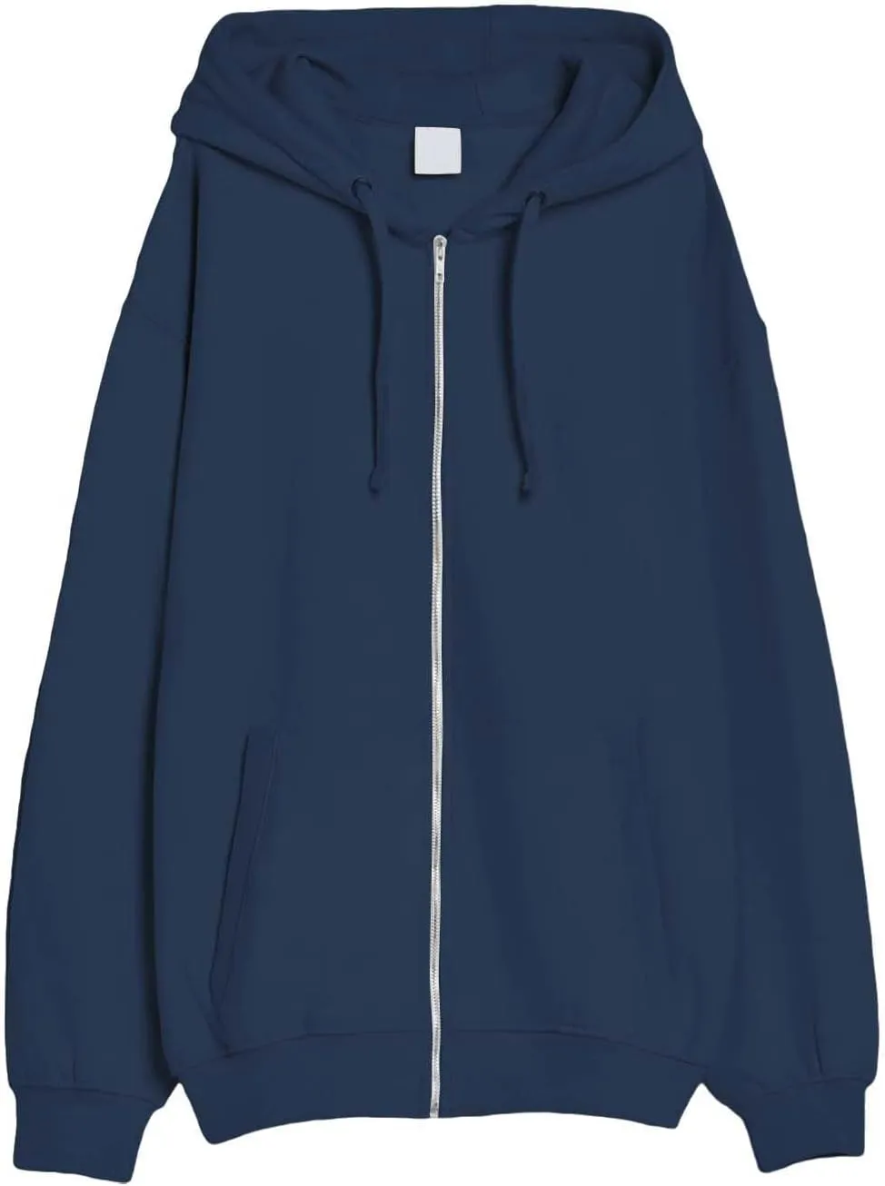 Men Full Zip Fleece Drawstring Hoodies Plain Basic Hooded Sweatshirt Workout Casual Solid Outerwear Jacket with Pockets