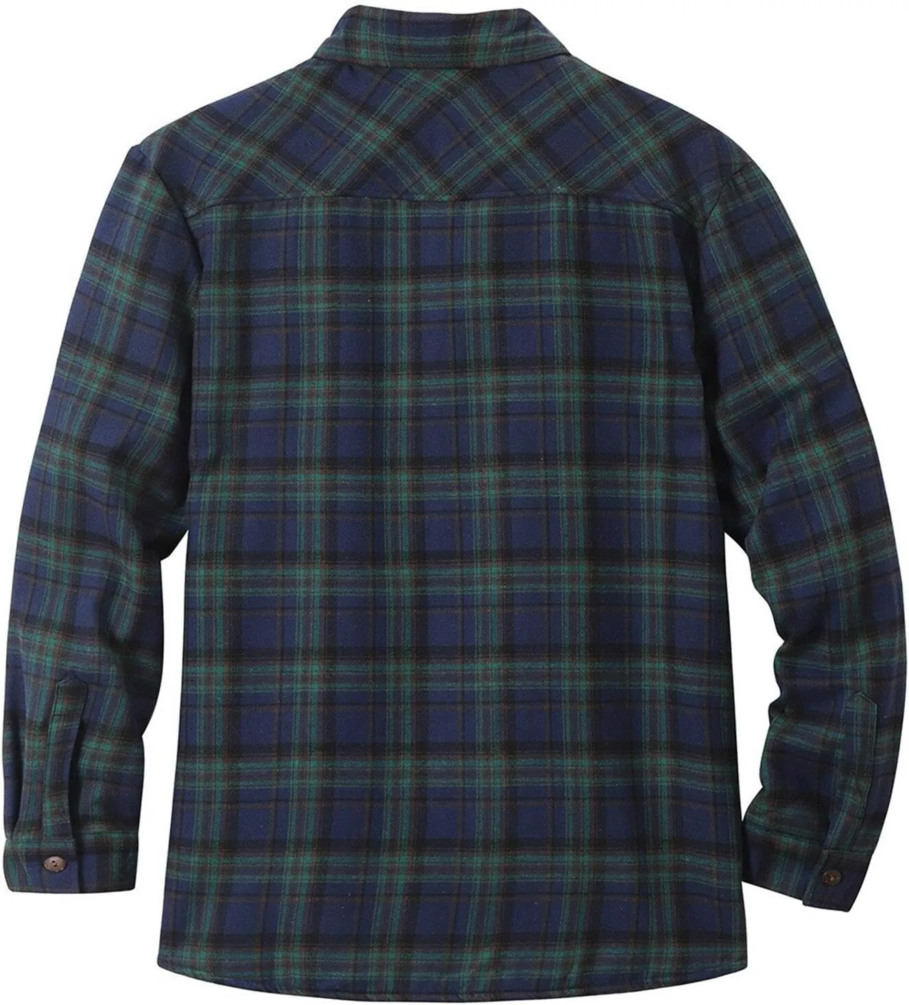Men Jacket Casual Sherpa Lined Fleece Plaid Flannel Jacket Warm Coats Relaxed Fit Button Up Long Sleeve Shacket Shirt