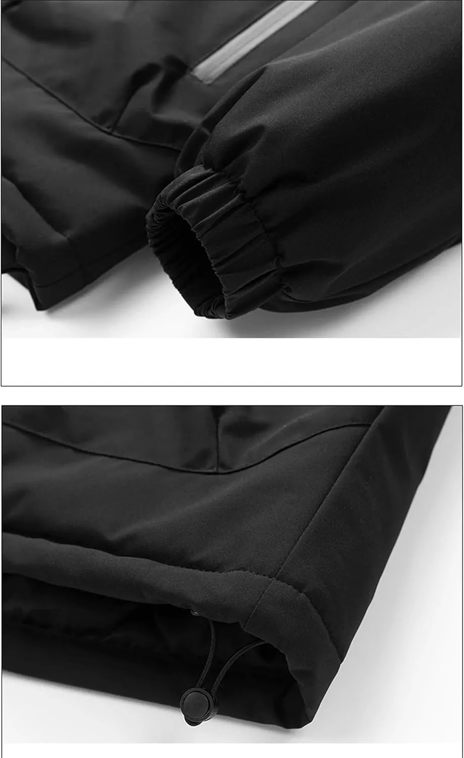 Men Winter Padded Jacket Casual Hooded Winter Thicken Warm Cotton Padded Coats