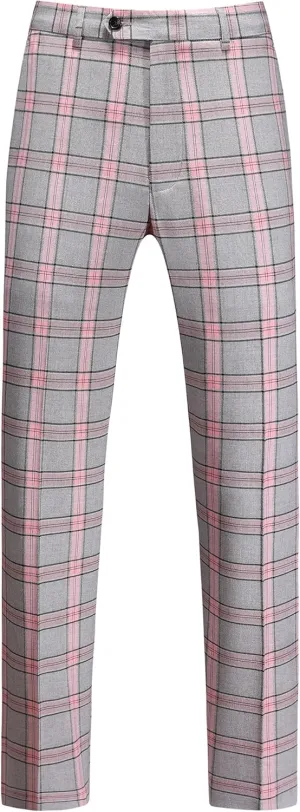 Mens Classic Suit Pants Straight Fit Modern Formal Dress Pants Separate Trousers