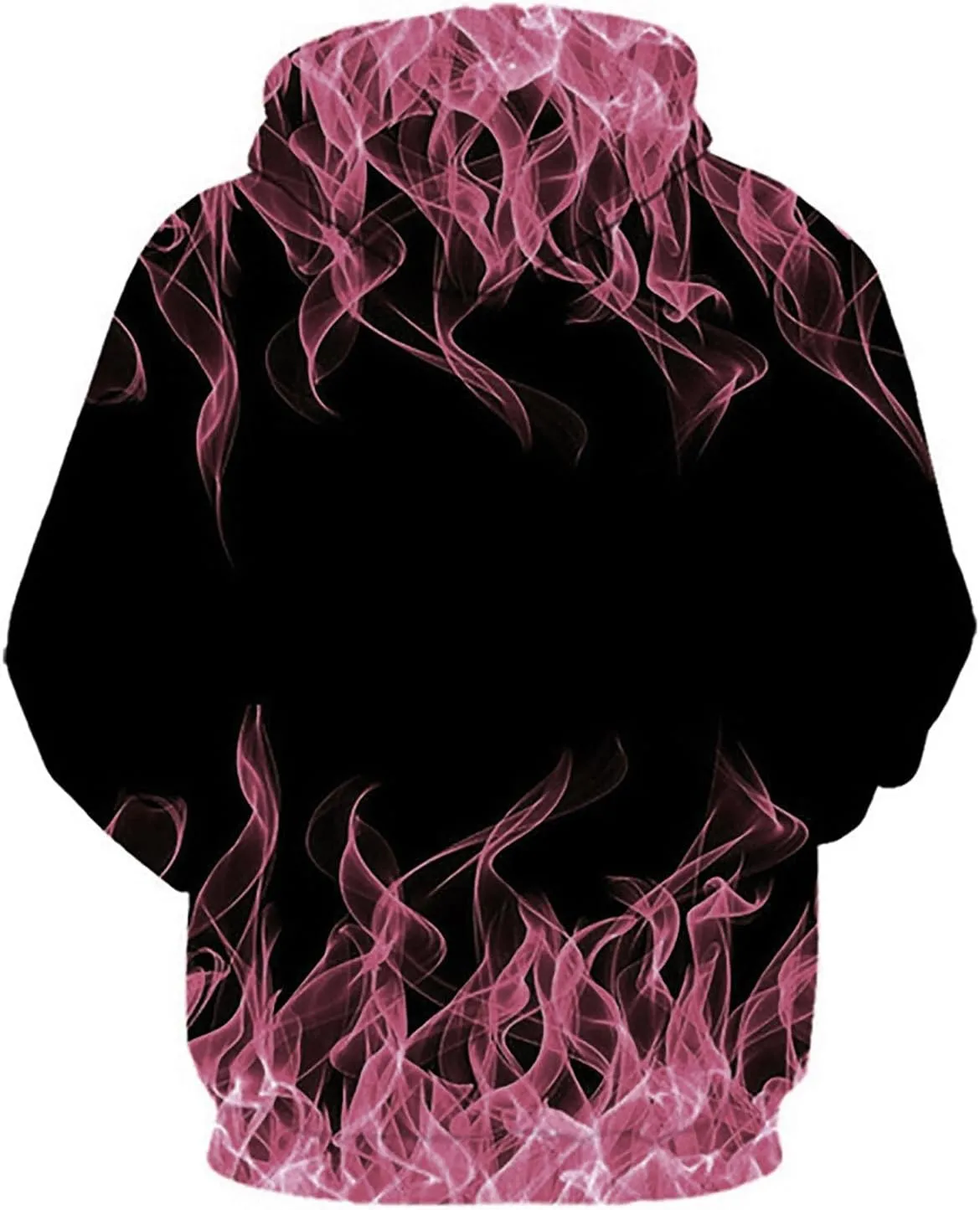 Men's Fashion Hoodies & Sweatshirts Drawstring Long Sleeve Casual Hooded Pullover 3D Flame Print Graphic Tee Shirts