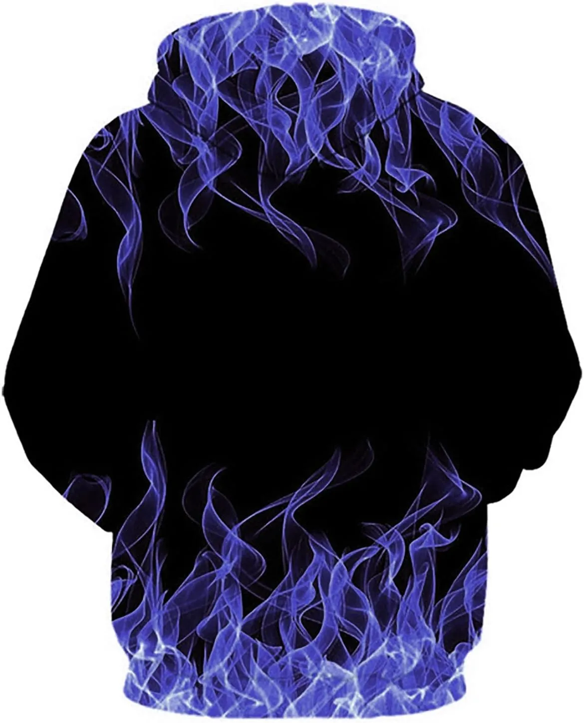 Men's Fashion Hoodies & Sweatshirts Drawstring Long Sleeve Casual Hooded Pullover 3D Flame Print Graphic Tee Shirts