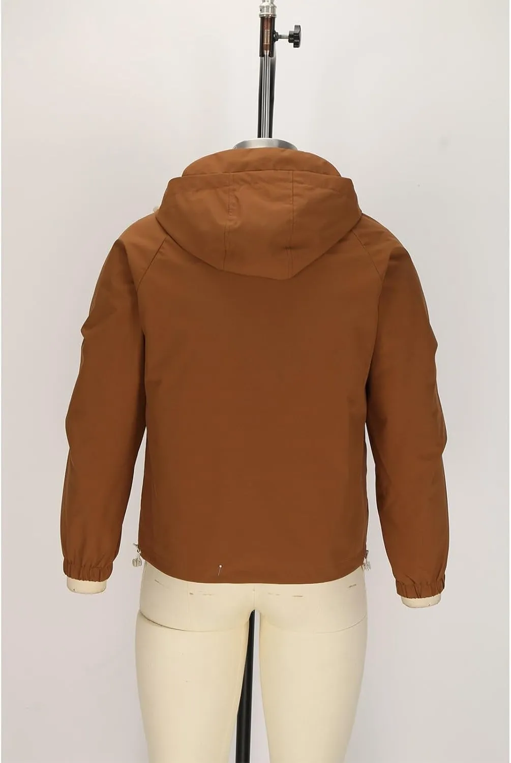 Mens Fashion Lapel Shirt Coats Autumn Winter Loose Fitted Zipper Shirt Lightweight Business Work Hooded Solid Jackets