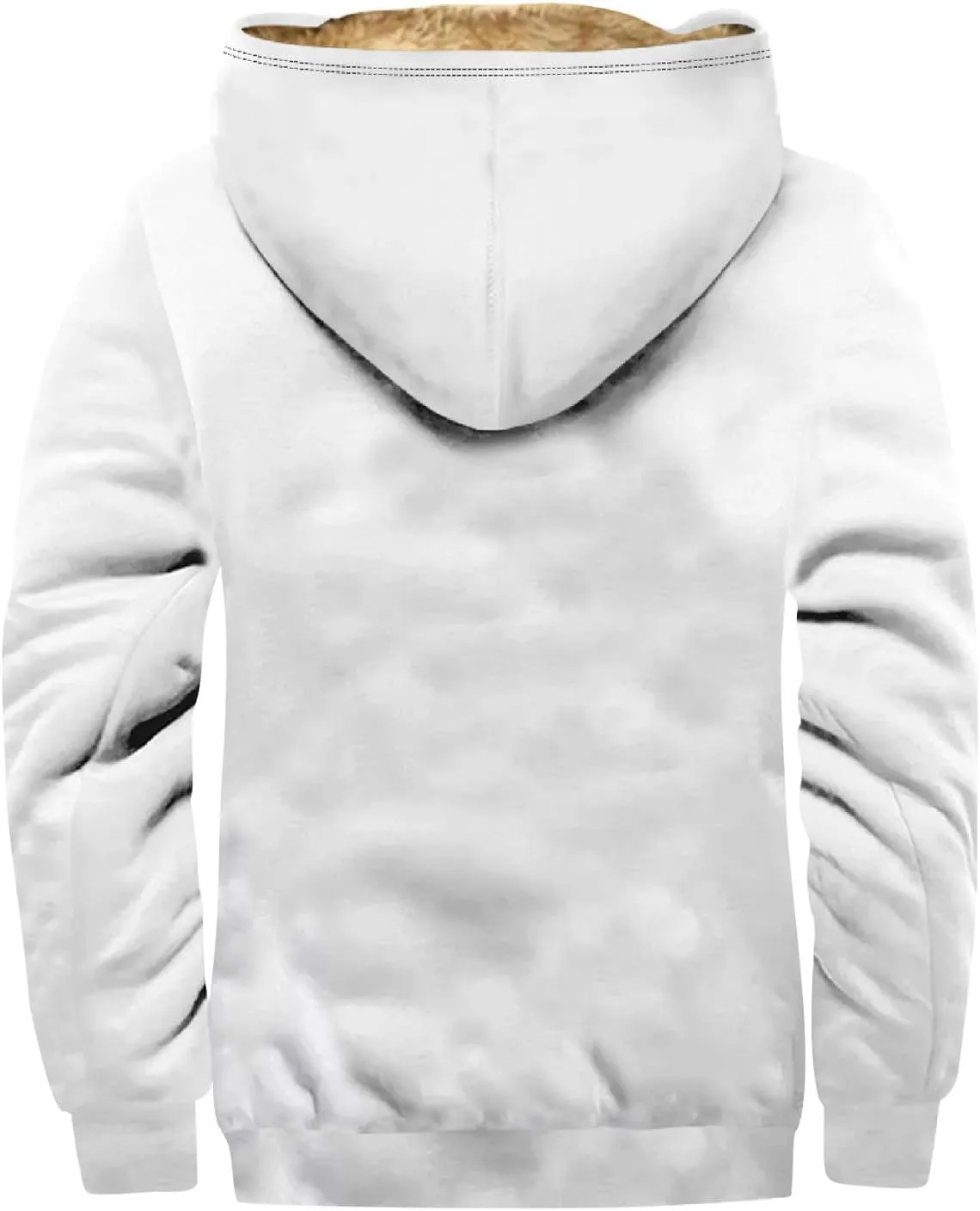 Men'S Fleece Jackets & Coats Heated Solid Color Flag Print Autumn Winter Casual Zipper Hooded Jacket