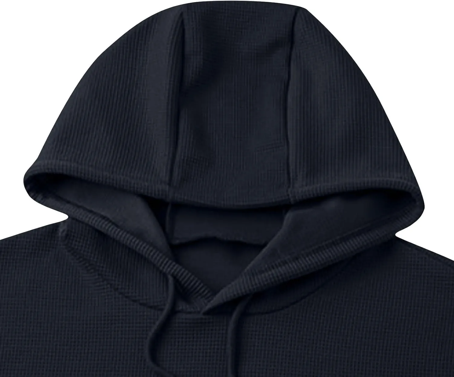 Mens Hooded Sweatshirt Long Sleeve Drawstring Solid Color Hoodies With Pocket Casual Relaxed Fit Pullover Shirts Tops