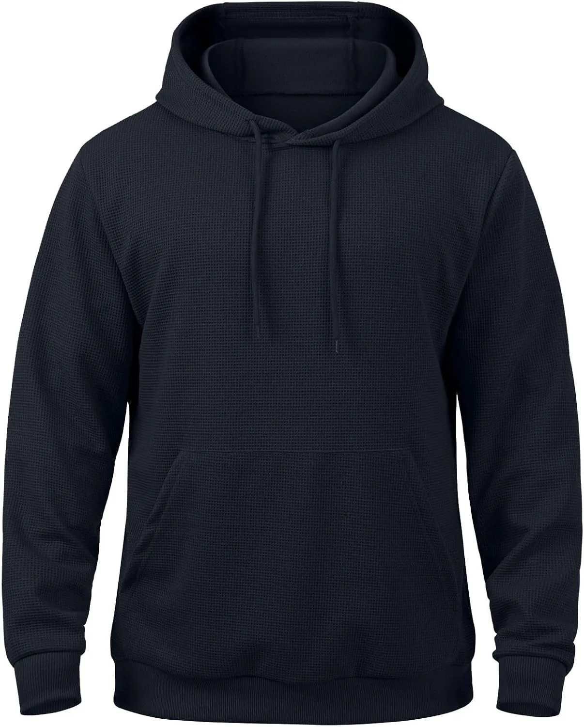 Mens Hooded Sweatshirt Long Sleeve Drawstring Solid Color Hoodies With Pocket Casual Relaxed Fit Pullover Shirts Tops