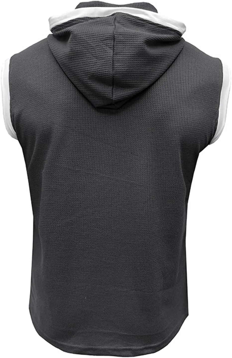 Men's Hooded Tank Tops Workout Sleeveless Hoodies Tee Shirt Muscle Athletic Gym Running Beach Tanks for Men Quick Dry