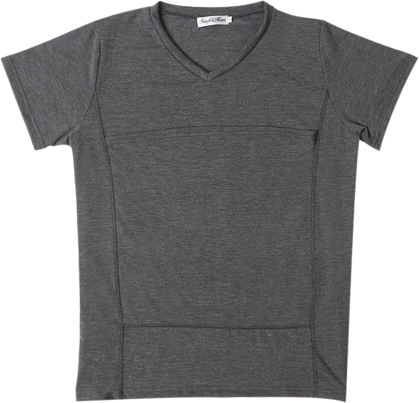Mens Kangaroo Shirt V Neck Short Sleeve T Shirts for Dad and Mom Skin to Skin T Shirt with Pocket Dad Shirt
