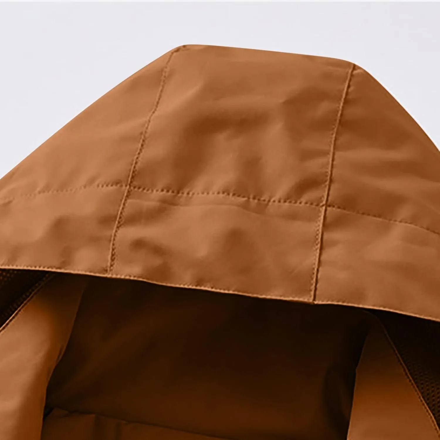 Men's Lightweight Comfy Casual Jacket Loose Fitted Color Blocking Outdoor Fall Long Sleeved Hooded Camping Jackets