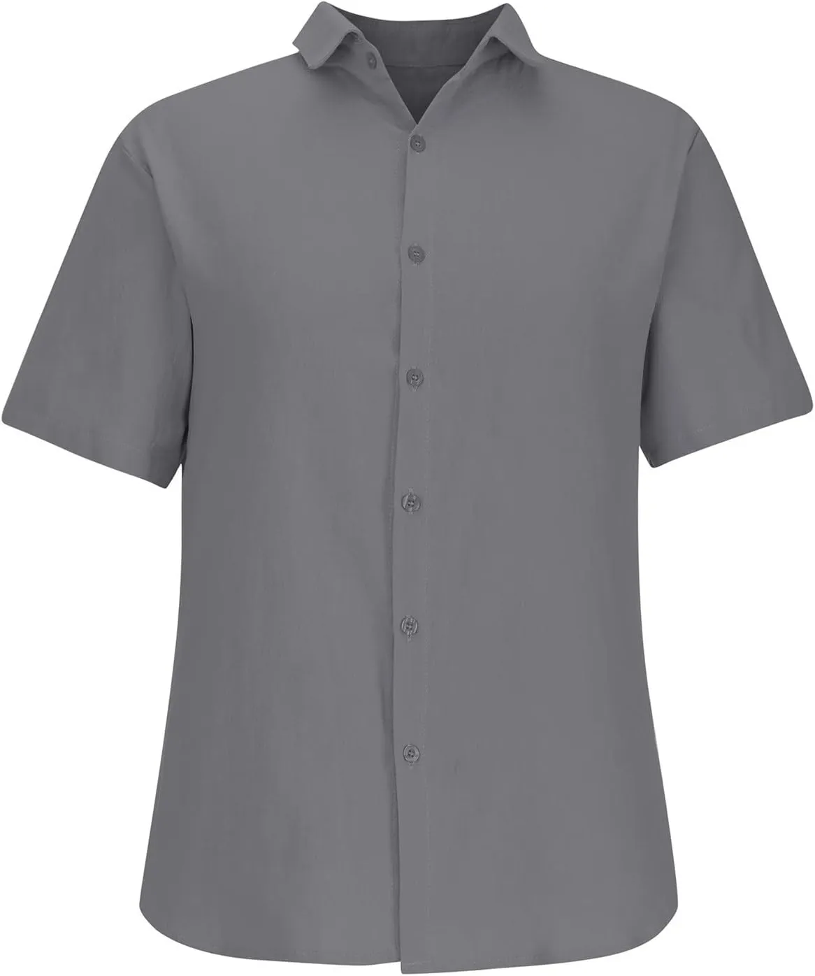 Mens Linen Shirts Casual Fashion Short Sleeve Button Down Shirt Loose Fit Solid Cotton Linen Summer Beach Outfits