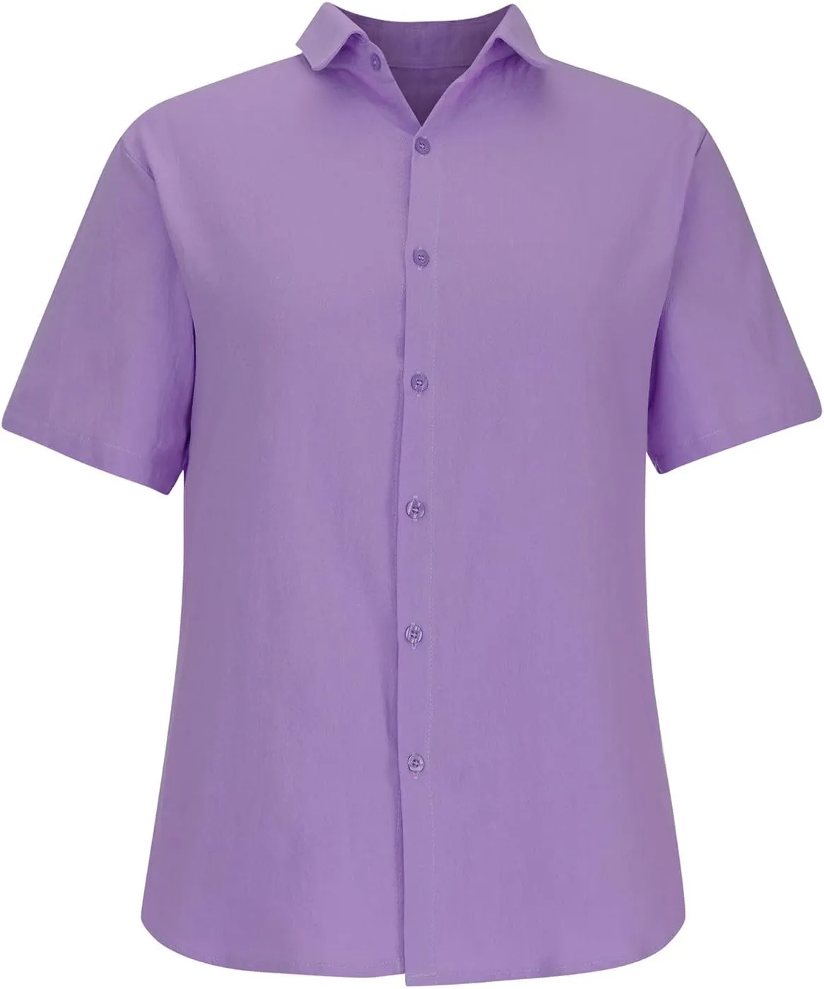 Mens Linen Shirts Casual Fashion Short Sleeve Button Down Shirt Loose Fit Solid Cotton Linen Summer Beach Outfits