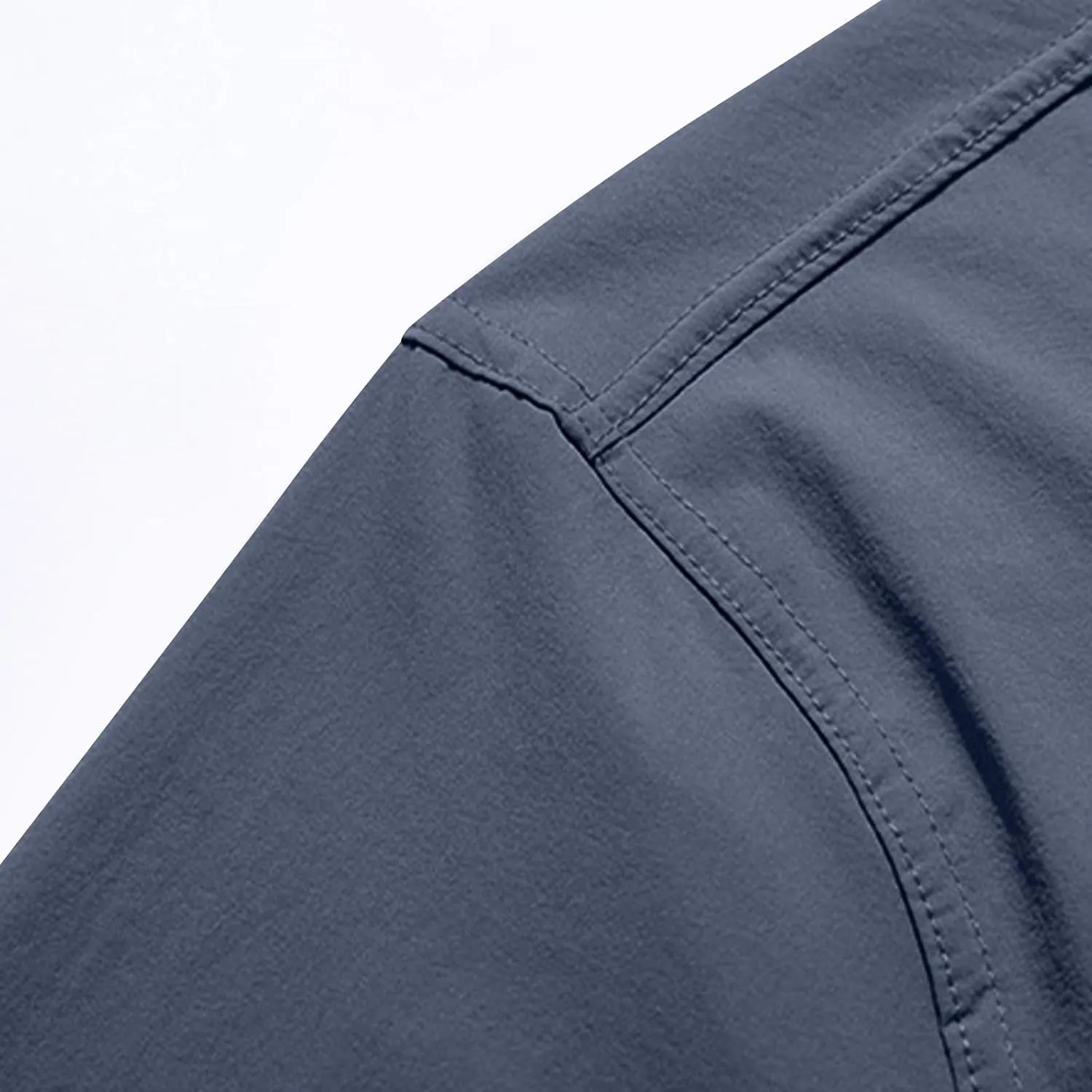 Mens Military Shirts Lightweight Tactical Work Shirt Cotton Button Cargo Shirt Loose Fit Outdoor Hiking Fishing Shirt