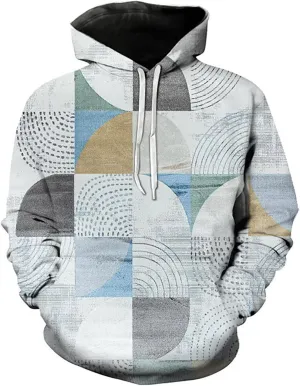 Men's Novelty Color Block Pullover Multicolor Sweatshirt Patchwork Sweatshirt for Men, Winter Warmth Sweatshirt