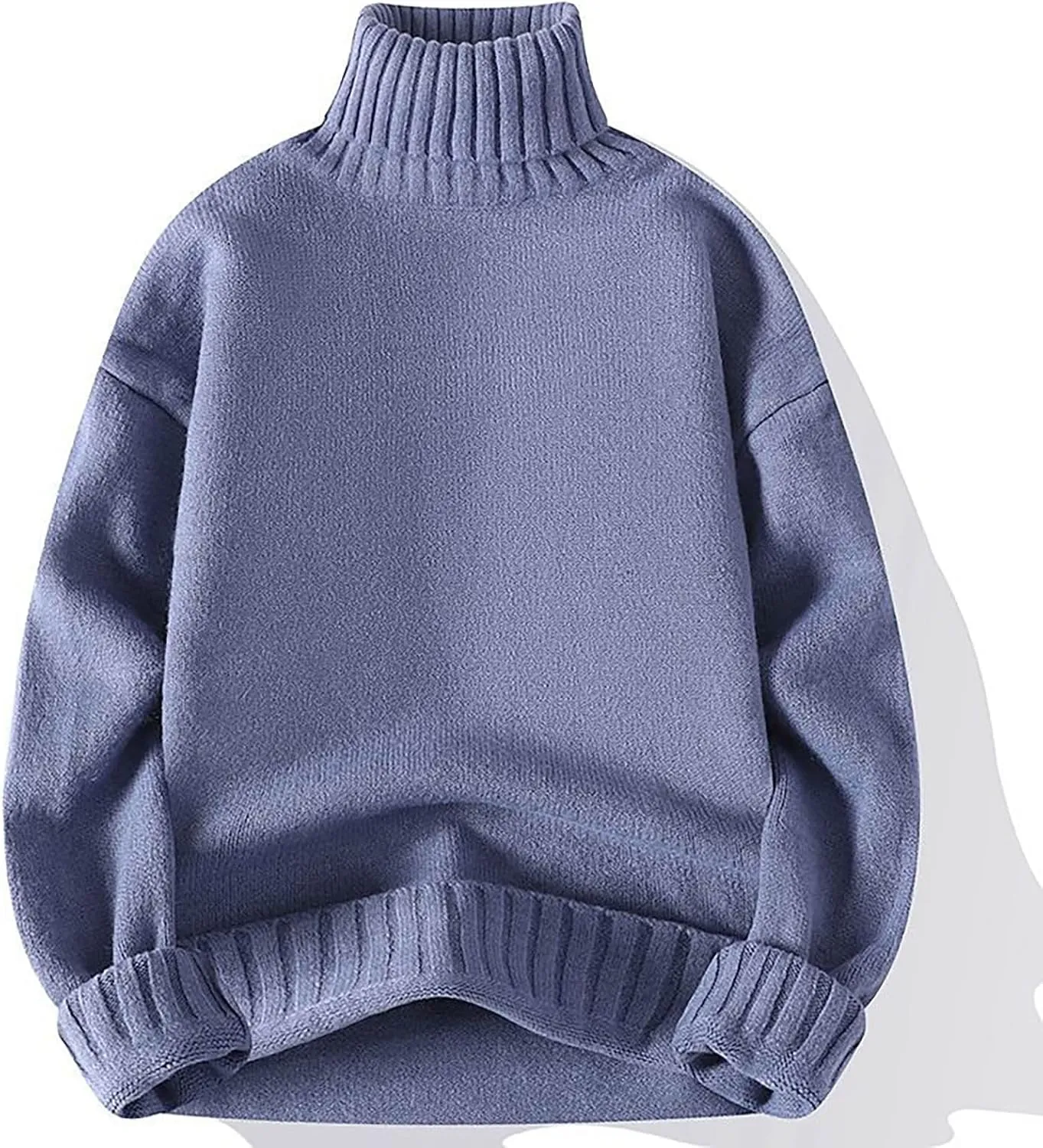 Men's Oversized Sweaters Turtleneck Knitted Pullover Long Sleeve Chunky Casual Fall Winter Warm Cardigans Relaxed Fit