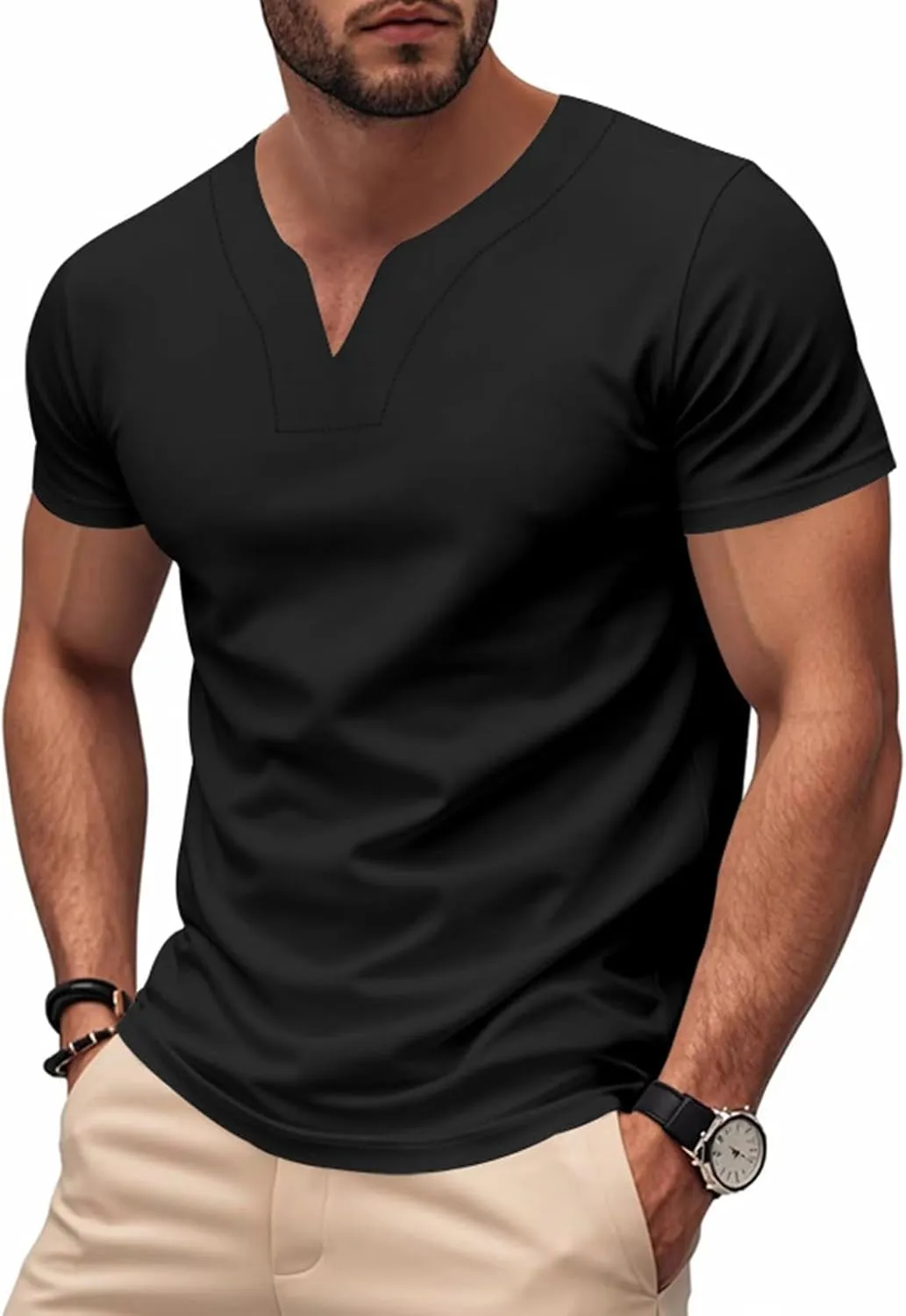 Men's Short Sleeve T-Shirt : Super Soft Premium Fabric Loose Fit Comfortable Work Tees