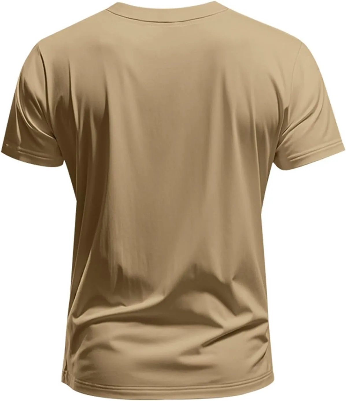 Mens Short Sleeve V Neck Muscle Slim T Shirt V-Neck Stretch Bodybuilding Shirt Soft Comfy Collarless Summer Tops