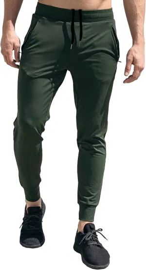 Men's Soft Stretch Outdoor Joggers Cotton Sweatpants with Pocket Lightweight Athletic Track Pants