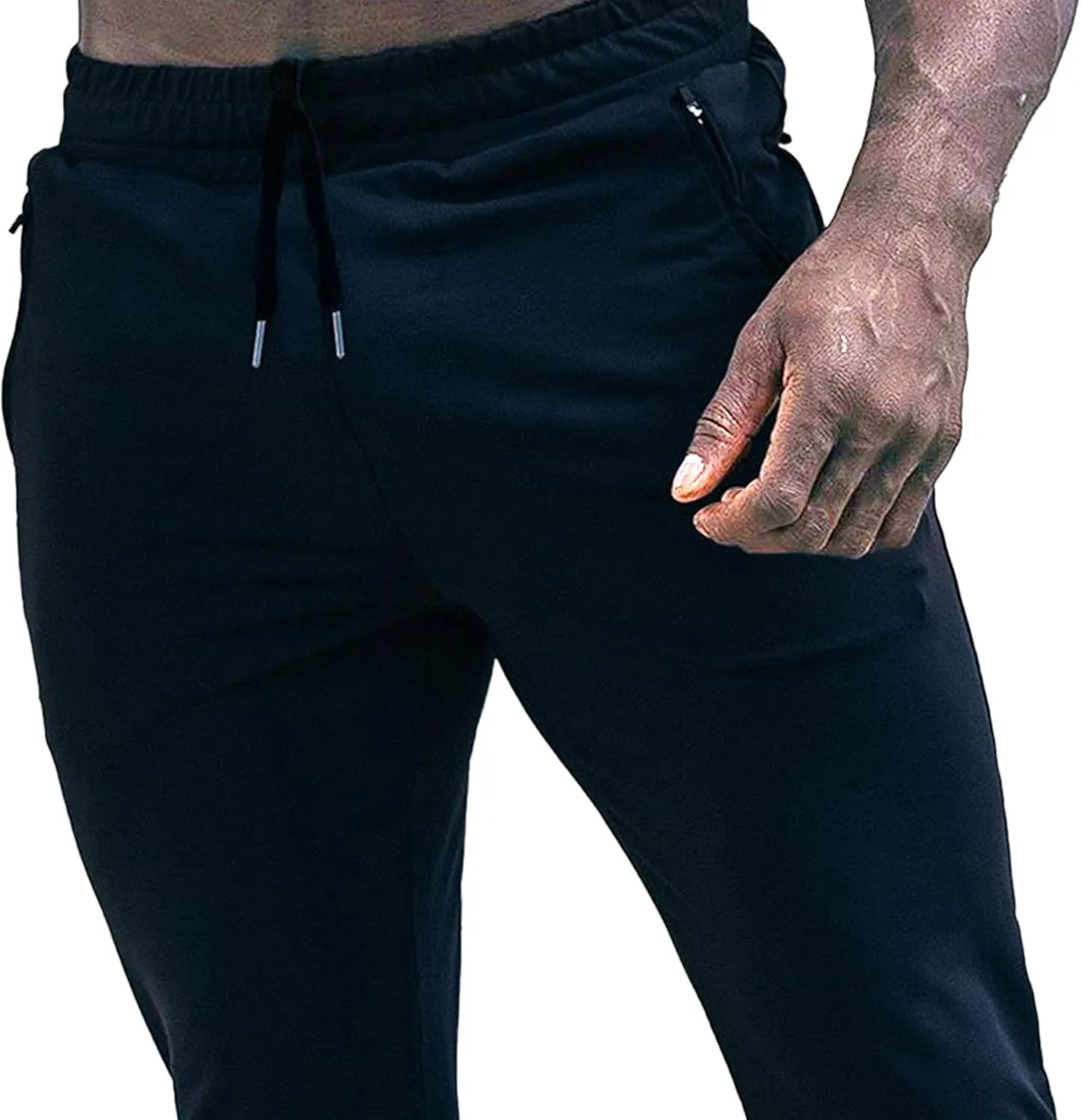 Men's Soft Stretch Outdoor Joggers Cotton Sweatpants with Pocket Lightweight Athletic Track Pants