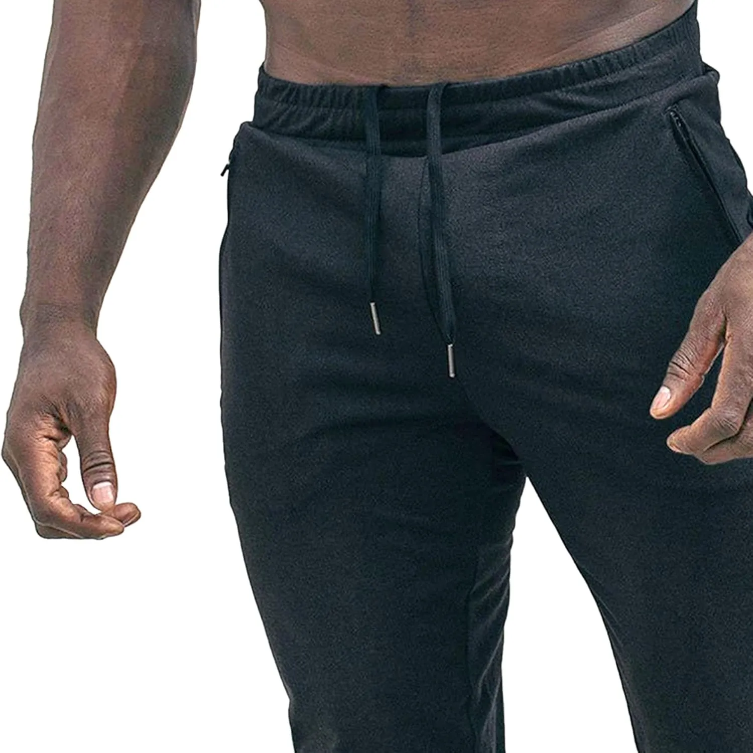 Men's Soft Stretch Outdoor Joggers Cotton Sweatpants with Pocket Lightweight Athletic Track Pants