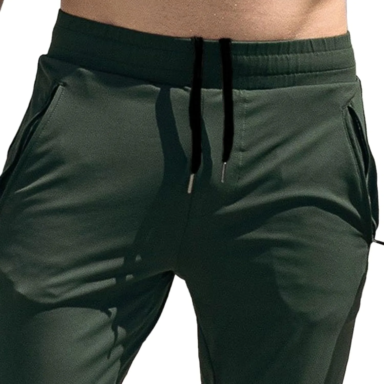 Men's Soft Stretch Outdoor Joggers Cotton Sweatpants with Pocket Lightweight Athletic Track Pants