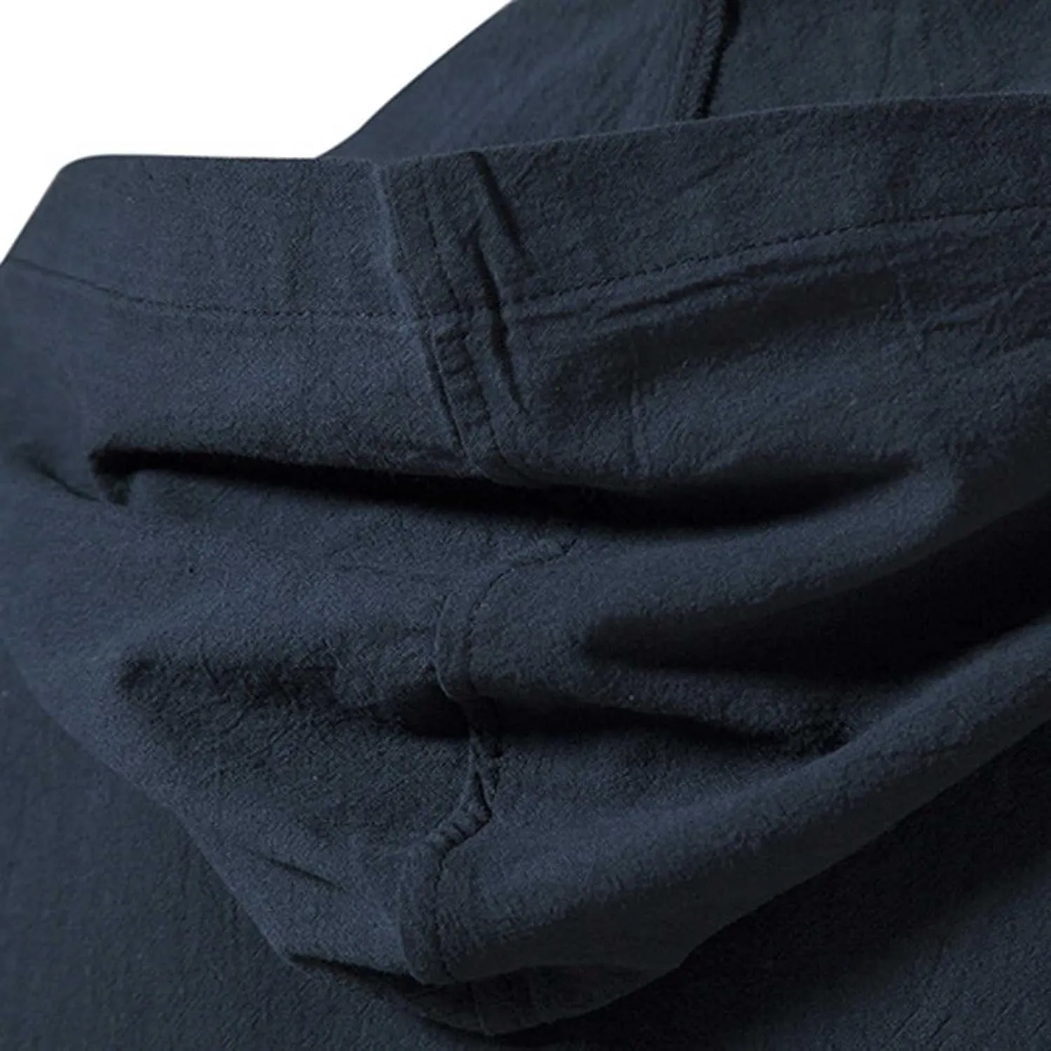 Mens Summer Cotton Linen Hoodie Fashion Drawstring T Shirts Trendy Short Sleeve Linen Tops Vacation Going Out Outfit