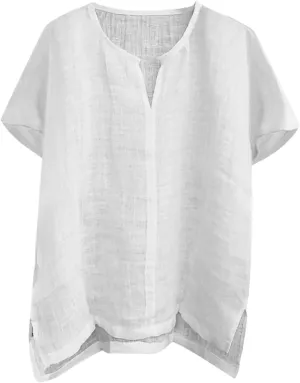 Mens Summer Linen Tees Shirts for Men Casual 2025 Loose Fit Athletic Tops Cute V Neck Tee Shirts Going Out Dressy