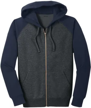 Mens Vintage Raglan Hoodies - Full Zip Hooded Sweatshirt in Sizes XS-4XL