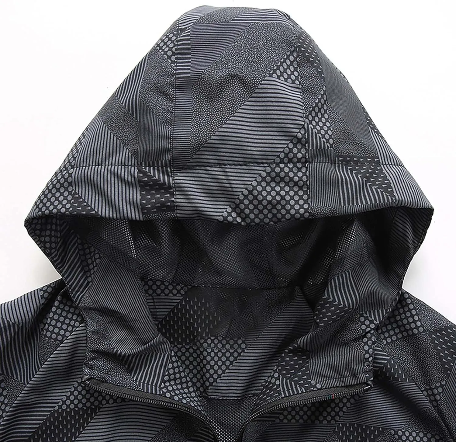 NATHGAM Men's Casual Loose Fit Windbreaker Long Sleeve Stand Collar Hooded Jacket Breathable For Biking Hiking Running 2024