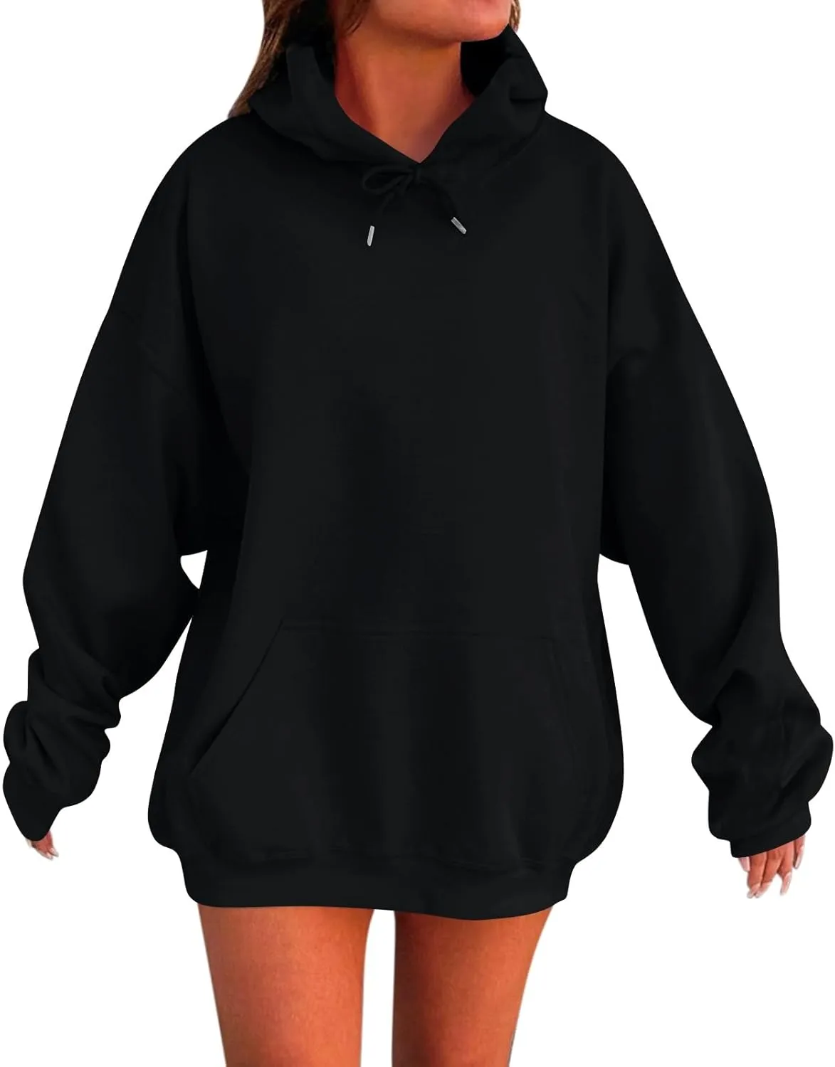 Oversized Hoodies for Women Casual Fleece Sweatshirts Trendy Drawstring Pullover Sweaters Cute Hoodie with Pocket