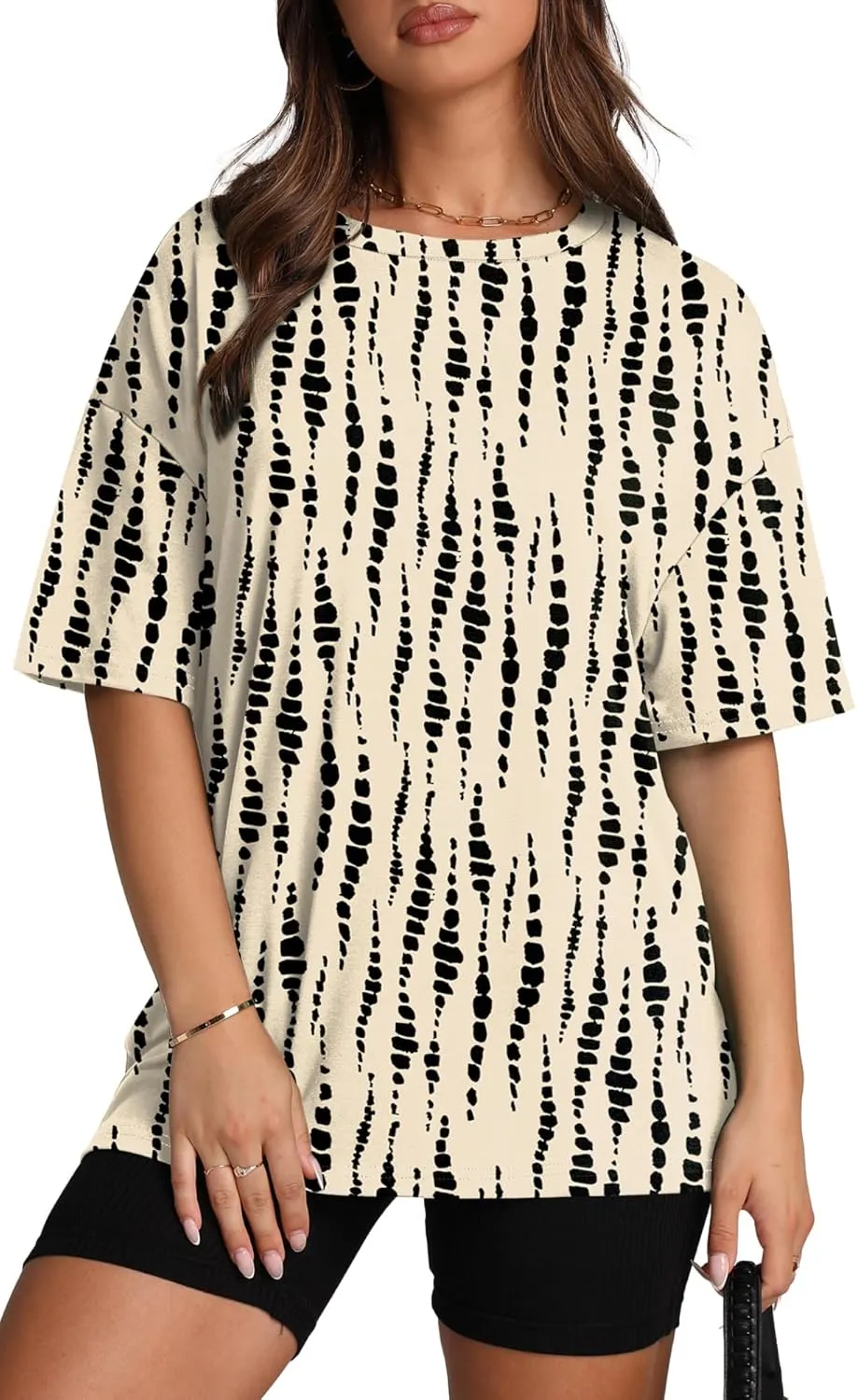 Oversized T Shirts for Women Summer Crewneck Short Sleeve Basic Tops Loose Fit