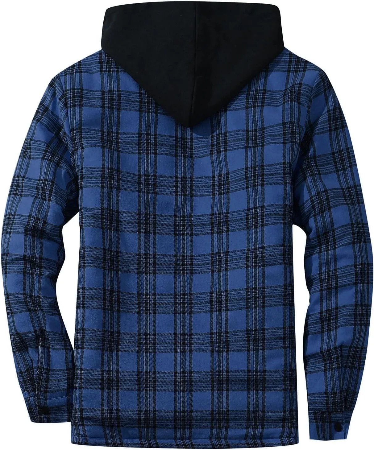 Plaid Hoodies Jackets for Men Loose Long Sleeve Fitted Button Down Lightweight Lined Button Down Padded Jackets Color