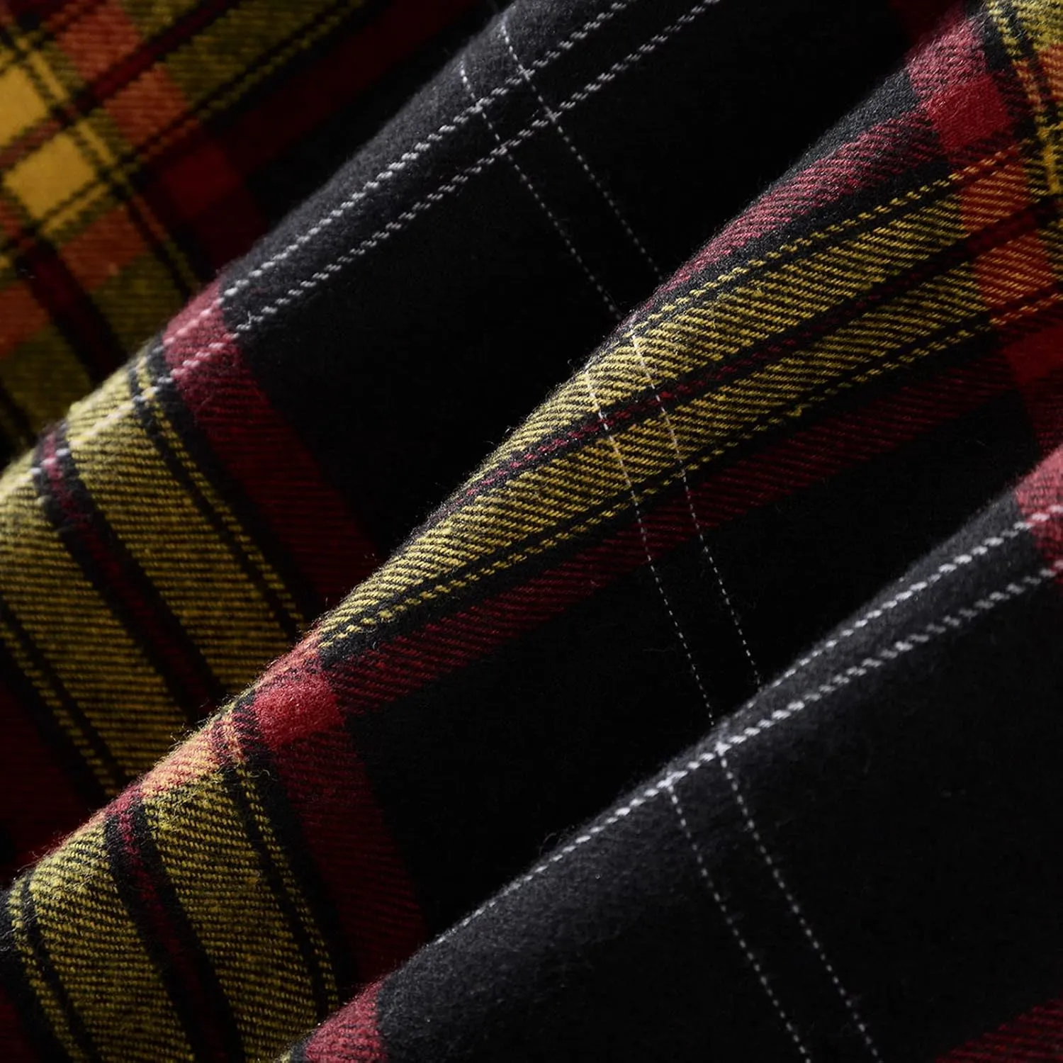 Plaid Hoodies Jackets for Men Relaxed Fit Zip-Up Long Sleeve Fleece Lined Casual Plaid Jacket Color Block Stitching