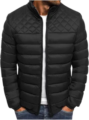 SHOPESSA Mens Lightweight Puffer Jackets Warm Packable Down Jacket Mens Winter Clothes Fashion 2023 Cold Weather Outfits