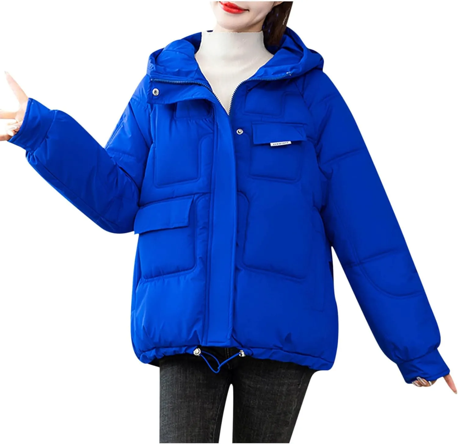 SHOPESSA Womens Down Jacket with Hood Puffer Bomber Coat Women Warm Winter Coats for Women Cold Weather Warm Clothes