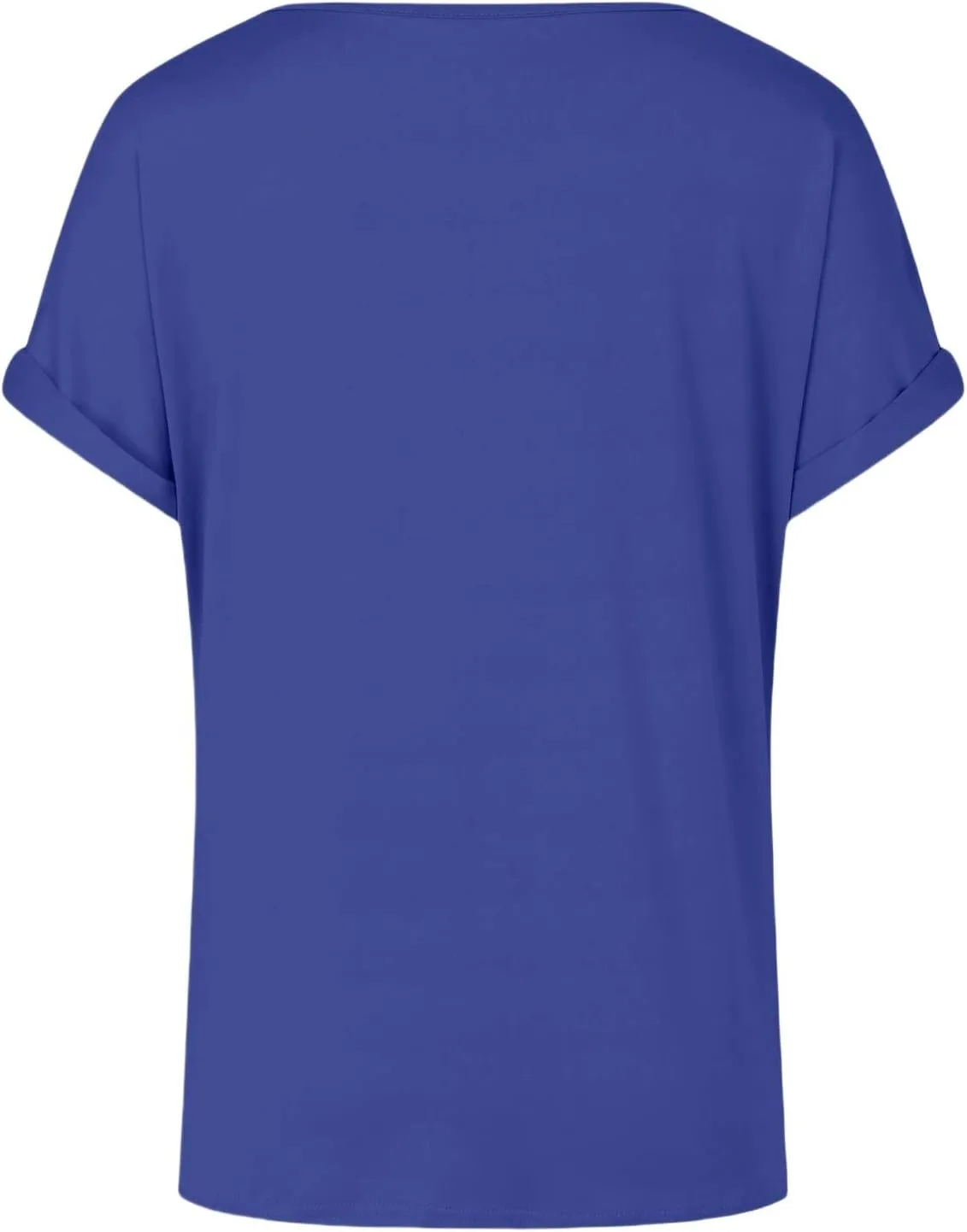 Slim Fit V Neck Solid Color Summer Ice T Shirt Women's Casual Short Sleeve Knot Soft Comfortable Tops