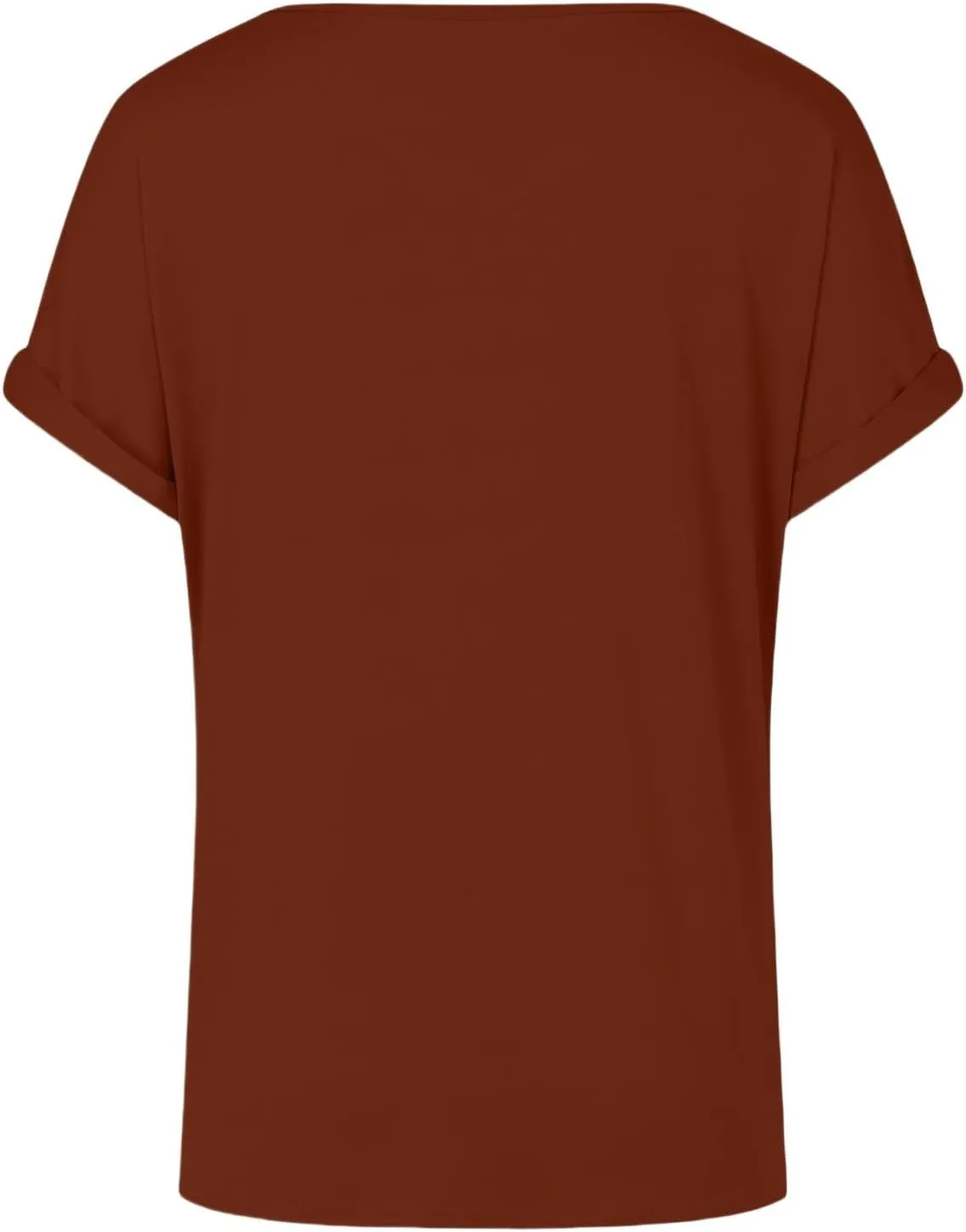 Slim Fit V Neck Solid Color Summer Ice T Shirt Women's Casual Short Sleeve Knot Soft Comfortable Tops