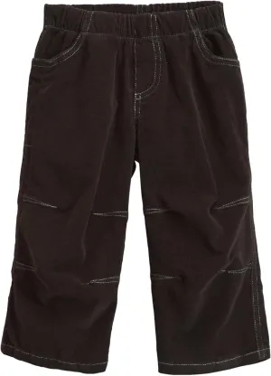 Soft Stretch Cord Pants With Knee Articulation Contrast Stitch