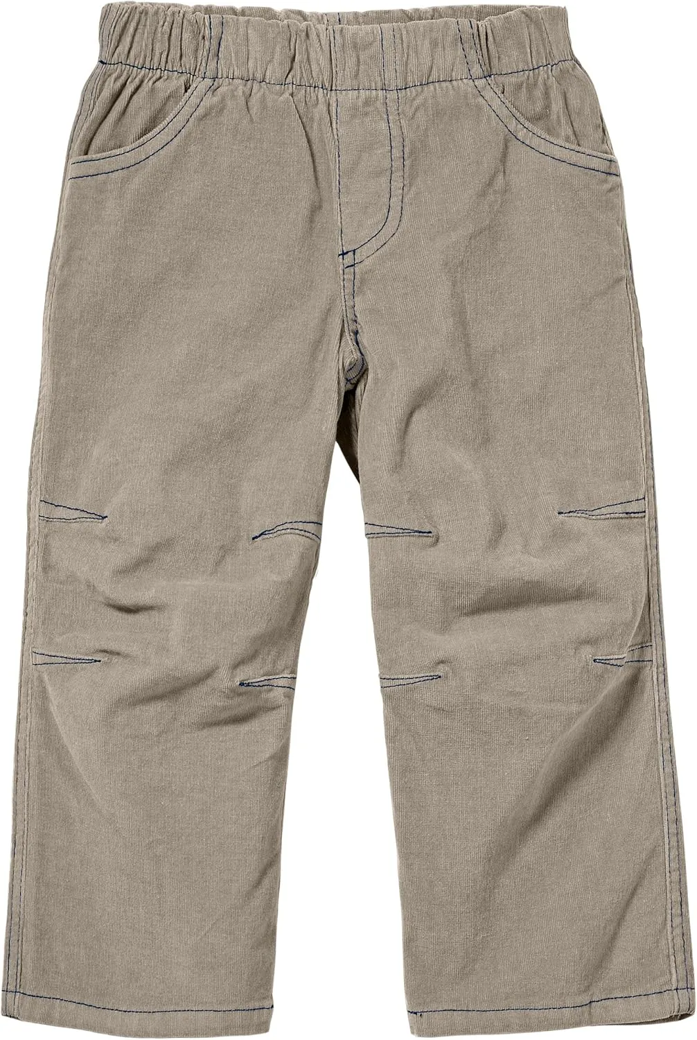 Soft Stretch Cord Pants With Knee Articulation Contrast Stitch