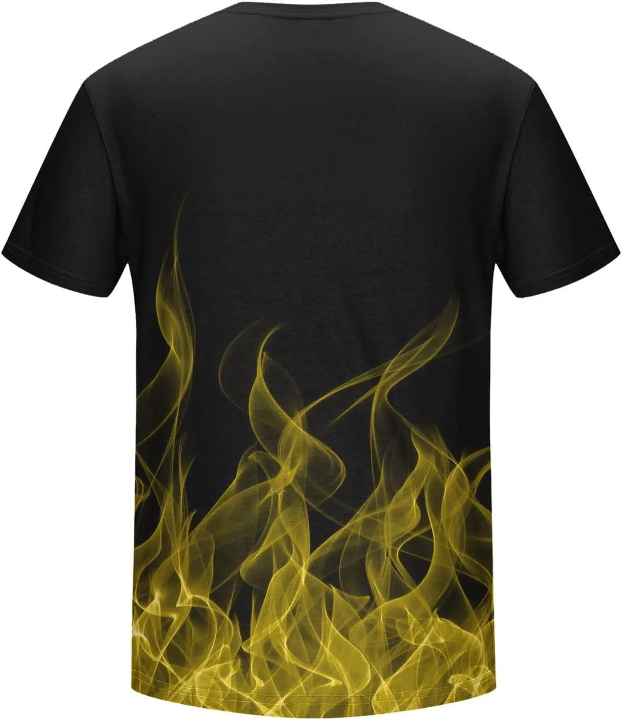 Summer Graphic Shirt for Men Fashion Classic 3D Flame Print Short Sleeve Crewneck Tops Loose Fit Outdoor Pullover Tee