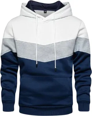 SUWBMHWE Mens Sweatshirt, Mens Casual Hoodie Patchwork Hoodie Jacket Autumn And Winter Street Casual Sports Loose Hoodie
