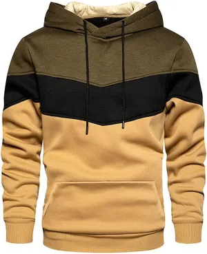 SUWBMHWE Mens Sweatshirt, Mens Casual Hoodie Patchwork Hoodie Jacket Autumn And Winter Street Casual Sports Loose Hoodie