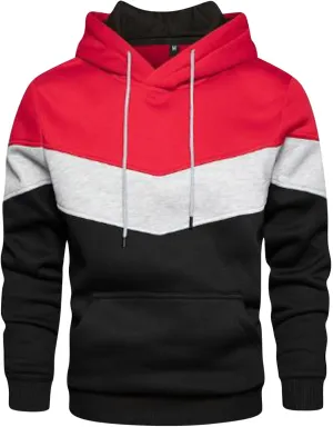 SUWBMHWE Mens Sweatshirt, Mens Casual Hoodie Patchwork Hoodie Jacket Autumn And Winter Street Casual Sports Loose Hoodie
