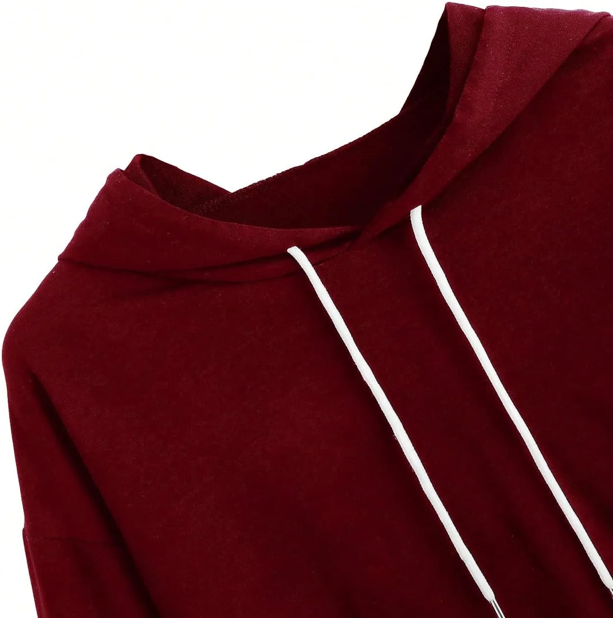 SweatyRocks Women's Letter Print Color Block Long Sleeve Crop Top Hoodies Pullover Sweatshirt