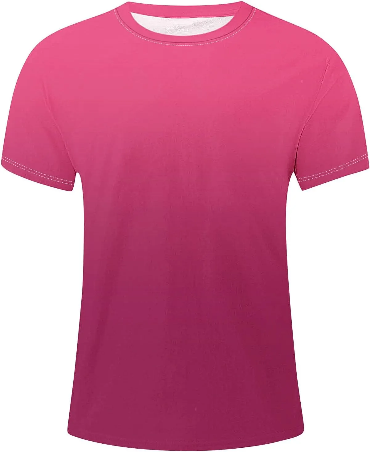 T-Shirt for Men - Men’s Gradient Short Sleeve T Shirts Summer Casual Street Fashion Tees Slim Fit Crewneck Tops