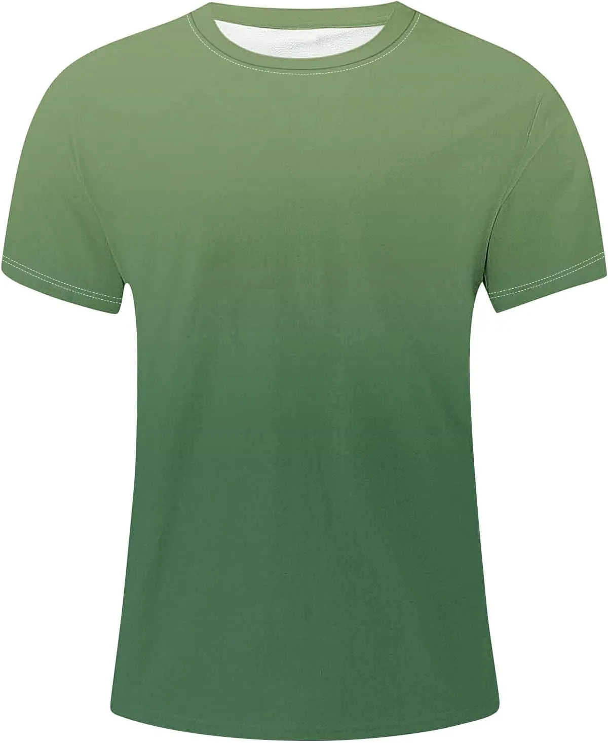T-Shirt for Men - Men’s Gradient Short Sleeve T Shirts Summer Casual Street Fashion Tees Slim Fit Crewneck Tops