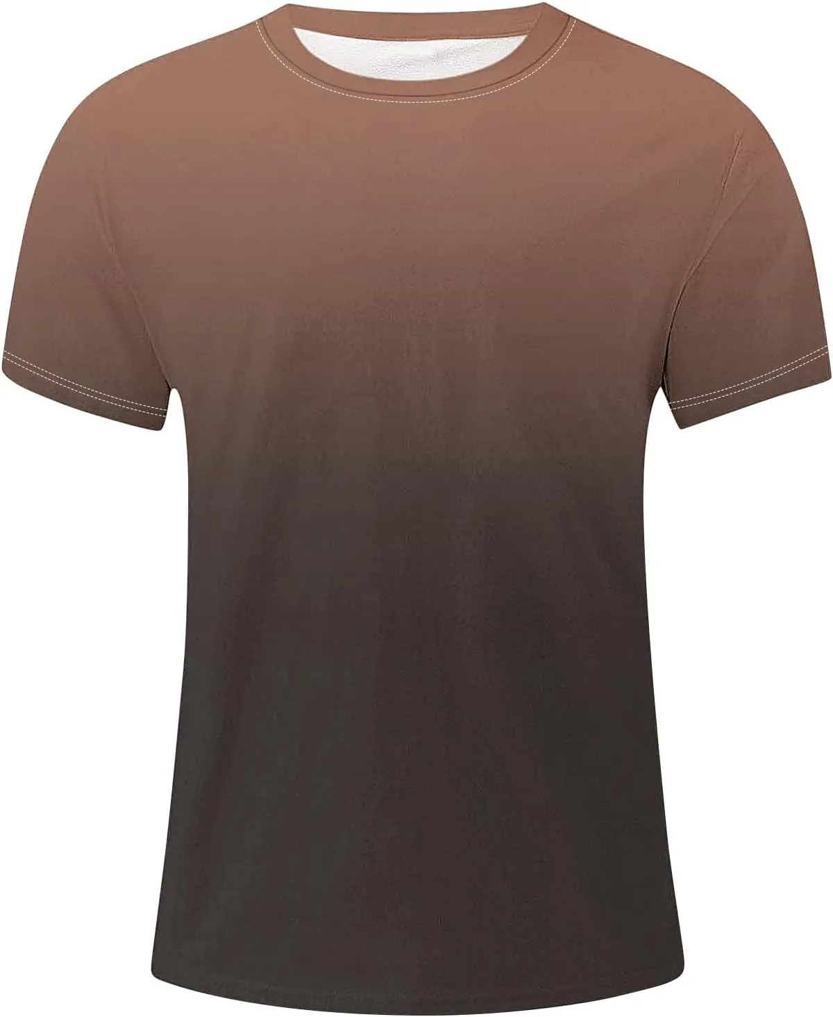 T-Shirt for Men - Men’s Gradient Short Sleeve T Shirts Summer Casual Street Fashion Tees Slim Fit Crewneck Tops