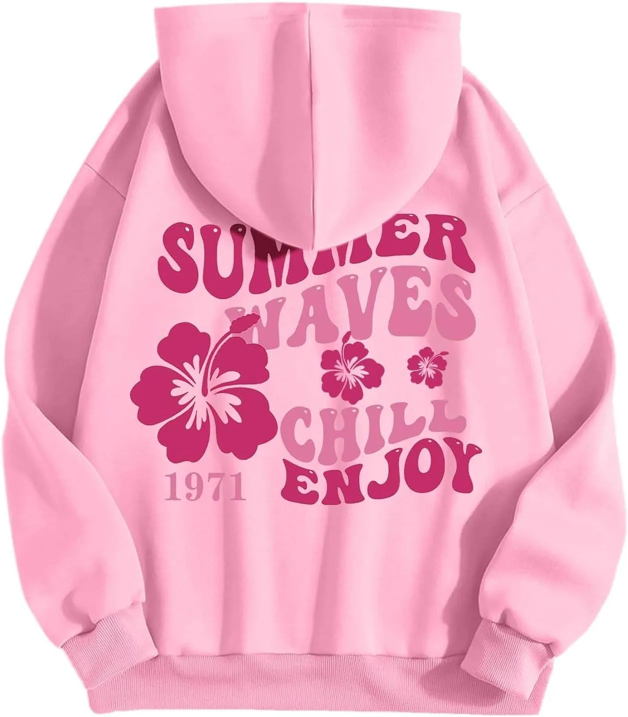 Teen Girl Hoodies Womens Sweatshirt Graphic Hoodies Letter Print Casual Oversized Long Sleeve Drawstring Pullover Tops with Pocket Prime