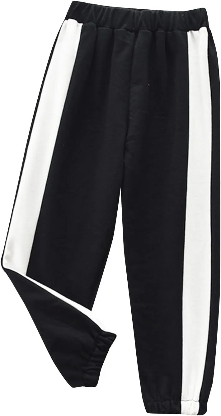 Toddler Boys Girl's Sweatpants Elastic Waist Long Sports Jogger Pants Athletic Pants Kids Street Hip Hop Pants